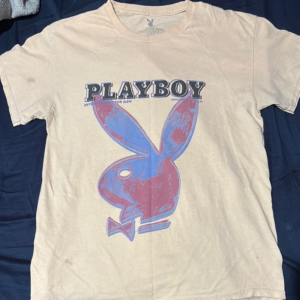 PLAYBOY Kids Graphic Tee - Cream and Red